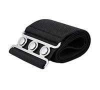 WedDecor Black Elasticated Belt For Women Stretchy Cinch Belt With Silver Buckle & Clasp, Retro 50s | Wide Elastic, WaistbeltFor Dress, Halloween Corset Vintage, XS Size