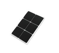 Weddecor Black Non-Slip Large Square Furniture Pads, Self Stick Adhesive, Lightweight for Beds, Table Chair Legs, Hardwood Floor Protection, 45 x 45mm Set of 2