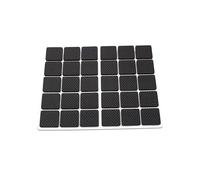 Weddecor Black Non-Slip Medium Square Furniture Pads, Self Stick Adhesive, Lightweight for Beds, Table Chair Legs, Hardwood Floor Protection, 26 x 26mm, Set of 2