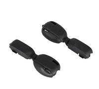 WedDecor Black Plastic Cord Lock Allow Fastening Clothing Stopper Zipper Pull Ends For Clothing, Lanyard, Sportswear, Shoelace, Tent, Backpack, Replacement, 20pcs