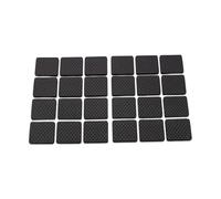 WedDecor Black Small Square Furniture Pads, Self Stick, Non Slip, Lightweight for Beds, Table chair Legs, Hardwood Floor Protection, 22 x 22mm, Set of 2