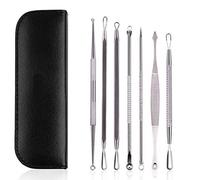 WedDecor Blackhead Remover Kit with Case, Dermatologist Extractor Tool Set for Blemishes, Whitehead, Acne, Comedone, Pimple, Spot Popper, 7pcs