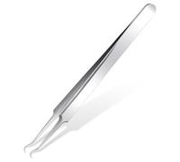 Weddecor Blackhead Whitehead Tweezers Acne Spot Pimple Remover Tool with Curved Needle Stainless Steel Extractor Clips for Skin Treatment