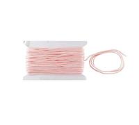 WedDecor Braided Nylon Cord 1.2mm Paracord Satin Twisted Synthetic String Rattail Cords for Crafting, Beading, Macrame, Tassel, DIY Projects, Accessories, 10M, Peach