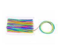 WedDecor Braided Nylon Cord 1.2mm Paracord Satin Twisted Synthetic String Rattail Cords for Crafting, Beading, Macrame, Tassel, DIY Projects, Accessories, 10M, Ranbow