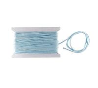 WedDecor Braided Nylon Cord 1.2mm Paracord Satin Twisted Synthetic String Rattail Cords for Crafting, Beading, Macrame, Tassel, DIY Projects, Accessories, 10M, Baby Blue