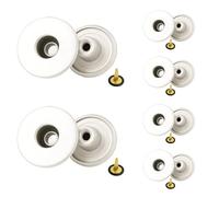 WedDecor Brass 14mm Jeans Buttons Easy Fit Replacement Kit for Jeans, Denim, Jackets, DIY Project, Craft Repair, Knitting, Scrapbooking, Silver, 20pcs