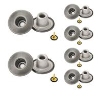 WedDecor Brass 14mm Jeans Buttons Easy Fit Replacement Kit for Jeans, Denim, Jackets, DIY Project, Craft Repair, Knitting, Scrapbooking, Gunmetal, 10pcs