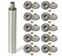 WedDecor Brass 14mm Jeans Buttons with Hand Tool Easy Fit Replacement Kit for Jeans, Denim, Jackets, DIY Project, Craft Repair, Knitting, Scrapbooking, Gunmetal, 10pcs