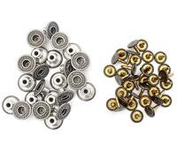 WedDecor Brass Jeans Buttons Replacement Fixing Fasteners with Back Pin for Repair Denim Pants, Jackets, Leatherwear, Fashion Clothing, Gunmetal, 14mm, 10pcs