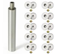 WedDecor Brass Jeans Buttons Replacement Fixing Fasteners with Hand Tool for Repair Denim Pants, Jackets, Leatherwear, Fashion Clothing, Silver, 20mm, 20pcs