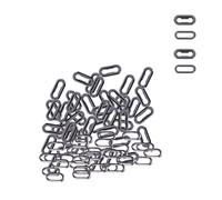 WedDecor Brass Oval Eyelets with Washers Rust Proof Grommets for Leathercraft, Clothing, Bags, Scrapbooking, DIY Art & Craft Projects, Vinyl Banner Making, Gunmetal, 10mm, 100pcs