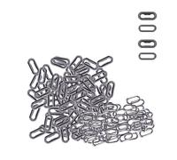 WedDecor Brass Oval Eyelets with Washers Rust Proof Grommets for Leathercraft, Clothing, Bags, Scrapbooking, DIY Art & Craft Projects, Vinyl Banner Making, Gunmetal, 15mm, 100pcs