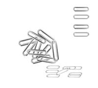 WedDecor Brass Oval Eyelets with Washers Rust Proof Grommets for Leathercraft, Stationary, DIY Art & Craft Projects, Vinyl Banner Making, Silver, 40mm, 50pcs