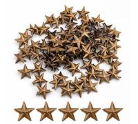 WedDecor Bronze 15mm Nailhead Star Studs Hand Pressed Metal Punk Rivets for Leather craft, Goth & Accessories, Belt, Designer Clothes and DIY Decoration, 100pcs