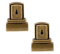WedDecor Bronze Catch Tuck Lock Clasp Buckle Purse Closer Thumb for Handbags, Purse, Leather Bag, Art & Crafts, Scrapbook, DIY Projects, 36mm x 28mm, 2pcs