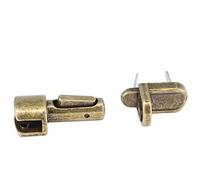 WedDecor Bronze Catch Tuck Lock Clasp Buckle Purse Closer Thumb Lock for Handbags, Purse, Leather Bags, Art & Crafts, Scrapbook, DIY Projects, 33mm x 19mm, Single