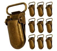WedDecor Bronze Metal Clip with Buckle Snap Hook - Durable, Lightweight Fastener for Webbing Straps, Backpacks, Braces, Bags & Craft Projects - 25mm (2.5cm), Pack of 10