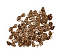WedDecor Bronze Skull Shaped Punk Studs for Designing Denim Leather Fabric Leathercraft, Goth Clothing, Footwear, Decorating Fashion Accessories, DIY Projects, 8mm x 13mm, 10pcs