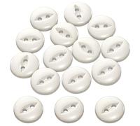 WedDecor Bulk Pack Fisheye Resin Buttons - 11mm, 2 Hole Plastic Sewing Buttons for Fabric Crafts, Crochet, Knitting, Clothing, DIY Scrapbooking & Decorative Use, Clear, 50pcs