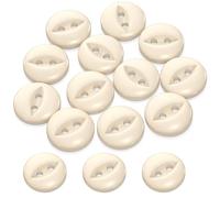 WedDecor Bulk Pack Fisheye Resin Buttons - 11mm, 2 Hole Plastic Sewing Buttons for Fabric Crafts, Crochet, Knitting, Clothing, DIY Scrapbooking & Decorative Use, Cream, 20pcs