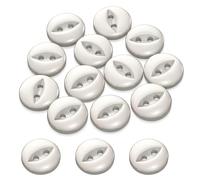 WedDecor Bulk Pack Fisheye Resin Buttons - 11mm, 2 Hole Plastic Sewing Buttons for Fabric Crafts, Crochet, Knitting, Clothing, DIY Scrapbooking & Decorative Use, Ivory Pearl, 100pcs