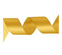 WedDecor Champagne Gold Ribbon for Gift Wrapping, 25mm x 25 Metres Double-Sided Satin Polyester Ribbon Roll for Wedding, Christmas, Hair Bow, Crafting, Sewing, Birthday Cake Decoration