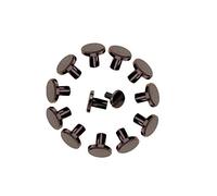 WedDecor Chicago Screw Rivets for Book Binding Arts Leather-crafts Handicrafts DIY Decoration with Flat Head Anti Resistant, Durable Brass, 9mm x 6mm, Black, 50pcs