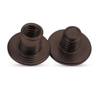 Weddecor Chicago Screw Rivets for Book Binding Arts Leather-Crafts Handicrafts DIY Decoration with Flat Head Anti Resistant, Durable Brass, 9mm x 6mm, Black, 50pcs