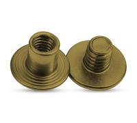 Weddecor Chicago Screw Rivets for Book Binding Arts Leather-Crafts Handicrafts DIY Decoration with Flat Head Anti Resistant, Durable Brass, 9mm x 6mm, Gold, 10pcs