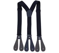 WedDecor Children's Y-Shaped Black Suspenders With Buttonhole 71cm X 20mm, Adjustable Elastic Braces For Trousers, Denims, Fashion Accessory, Black