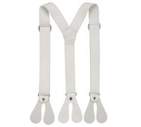 WedDecor Children's Y-Shaped Ivory Suspenders With Buttonhole 71cm X 20mm, Adjustable Elastic Braces For Trousers, Denims, Fashion Accessory