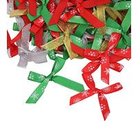 WedDecor Christmas Bow Ribbon, 2pcs Assorted Ribbon Bows Set for Gift Wrapping Christmas Tree Wreath Crafts DIY Crafting Bow Making & Present Ties Other Projects Ribbons for Outdoor Decoration