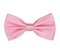 WedDecor Classy Pretied Adjustable Bow Tie Satin Butterfly Neck Stylish Bowtie Solid Colour Tuxedo Men Women Kids Formal Casual Fashion Accessory, Baby Pink