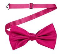 WedDecor Classy Pretied Adjustable Bow Tie Satin Butterfly Neck Stylish Bowtie Solid Colour Tuxedo Men Women Kids Formal Casual Fashion Accessory, Hot Pink