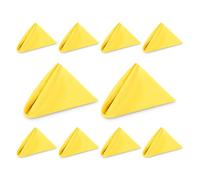 WedDecor Cloth Napkins 20 x 20 Inch 100% Polyester Lemon, 10pcs