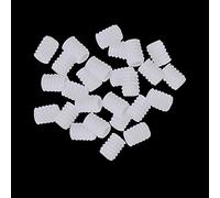 WedDecor Cord Locks Toggles Silicone Adjustable Non-Slip Stopper Elastic Cord Adjuster for Drawstrings Ear Rope Lanyard Buckle Barrel Cord Adjuster, White, 9mm x 6.5mm, 20pcs