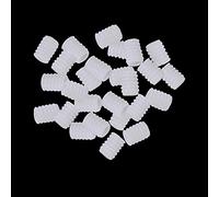 WedDecor Cord Locks Toggles Silicone Adjustable Non-Slip Stopper Elastic Cord Adjuster for Drawstrings Ear Rope Lanyard Buckle Barrel Cord Adjuster, White, 9mm x 6.5mm, 50pcs