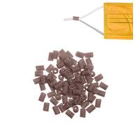 WedDecor Cord Locks Toggles Silicone Adjustable Non-Slip Stopper Elastic Cord Adjuster for Drawstrings Ear Rope Lanyard Buckle Barrel Cord Adjuster, Brown, 9mm x 6.5mm, 50pcs