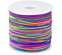 Weddecor Cord Trim Elastic, Smooth Finish Sewing Thread for Knitting, Arts & Craft Accessories, Jwellery Making, Clothing (100M, Rainbow)