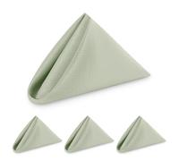WedDecor Cotton Polyester Napkins 20 Inch Dining Napkin for Wedding, Banquet, Home, Hotel, Party, Events, Christmas, Hemmed Edges Lightweight & Machine Washable, 6pcs, Sage Green
