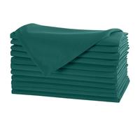WedDecor Cotton Polyester Napkins 20 Inch Dinning Napkin for Wedding, Banquet, Home, Hotel, Party, Events, Christmas, Hemmed Edges Lightweight & Machine Washable, 8pcs, Green (Spun Poly 220gsm)