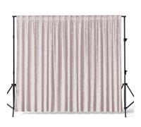 WedDecor Crushed Curtains Soft Touch Rose Gold Velvet Curtain Opaque Finish Backdrop 8cm Rod Pocket Backdrops for Weddings, Parties, Living Room, Lounge & Event Decoration (3x3M), Pack of 1