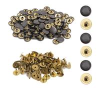 WedDecor Denim Rivets Jeans Decorative Brass Hat Rivets Repair Replacement for Leathercraft Decorations, Fashion Accessories Clothing, 9mm, Copper, 50pcs