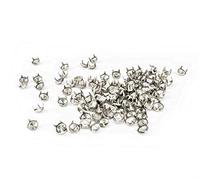 WedDecor Diamond Cut Dome Head Punk Studs Hand Pressed Rivets for Decoration Denim Leather Fabric Leathercraft, Goth Clothing, DIY Projects, 5mm, Silver, 500pcs
