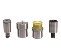 WedDecor Die Set for Setting 15mm Flat Cap S Spring Studs Durable Tool Kit Compatible for Universal Green Hand Press Machine, Jackets, Leathercraft, DIY Clothing