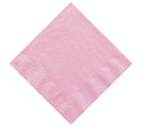 WedDecor Disposable Paper Napkins, 2 Ply, 6.5" x 6.5" Lovely Pink Disposable Luncheon Napkin Serviettes Tableware Perfect for Birthday, Baby Showers, Picnics, BBQs, Weddings & Events, Pack of 20