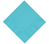 WedDecor Disposable Paper Napkins, 2 Ply, 6.5" x 6.5" Terrific Teal Disposable Luncheon Napkin Serviettes Tableware Perfect for Birthday, Baby Showers, Picnics, BBQs, Weddings & Events, Pack of 20