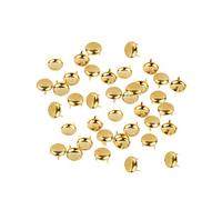 WedDecor Dome Head Punk Studs Hand Pressed Rivets for Decoration Designing Denim Leather Fabric Leathercraft, Goth Clothing, Footwear, Fashion Accessories, DIY Projects, 3.5mm, Gold, 100pcs