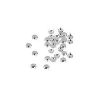 WedDecor Dome Head Punk Studs Rivets for Designing Denim Leather Fabric Leathercraft, Goth Clothing, Footwear, Fashion Accessories, DIY Projects, 3.5mm, Silver, 100pcs